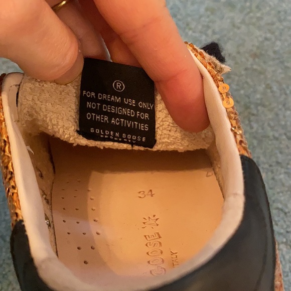NWOT Golden Goose Superstar Glitter Sneakers 34 - Picture 7 of 8